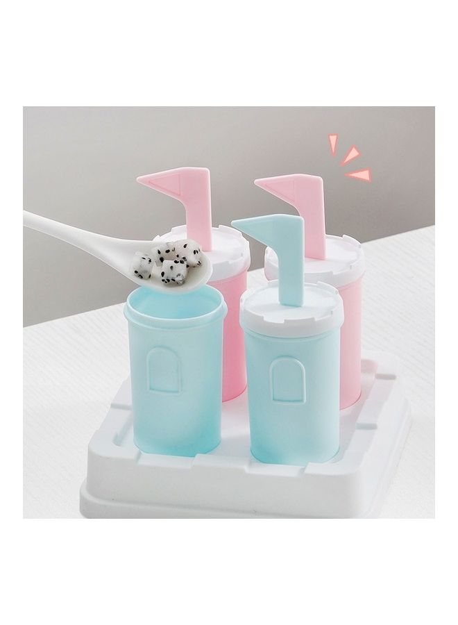 NIBEMINENT 4-Piece Silicone Popsicle Mold Multicolour - Image 2