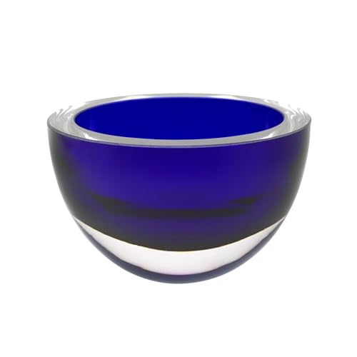Badash Penelope Crystal Decorative Candy Dish, Crystal Candy Bowl, European Blown Glass Serving Bowl for Nuts, Snacks, 6” Diameter, Midnight Blue - Image 1