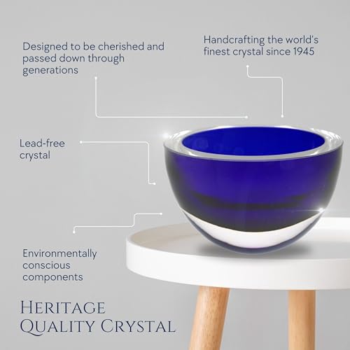 Badash Penelope Crystal Decorative Candy Dish, Crystal Candy Bowl, European Blown Glass Serving Bowl for Nuts, Snacks, 6” Diameter, Midnight Blue - Image 4