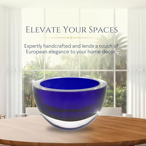 Badash Penelope Crystal Decorative Candy Dish, Crystal Candy Bowl, European Blown Glass Serving Bowl for Nuts, Snacks, 6” Diameter, Midnight Blue - Image 5
