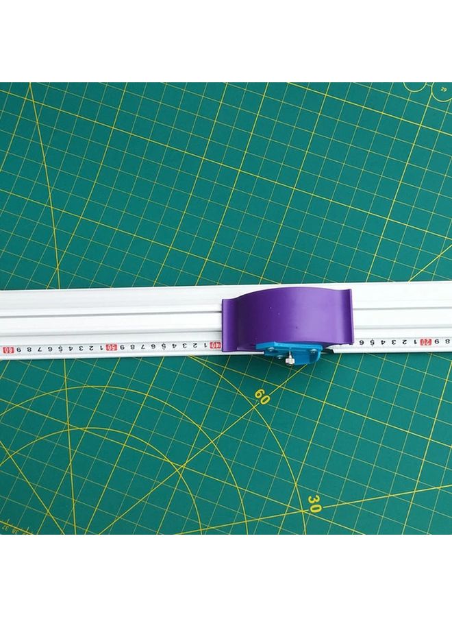 Sliding Bone Cutting Guide Ruler 19.69 inch for KT Boards Paper and Faux Leather Hand Safety Protection Anti Bias Tool with Purple Handle Numbered Scale - Image 5