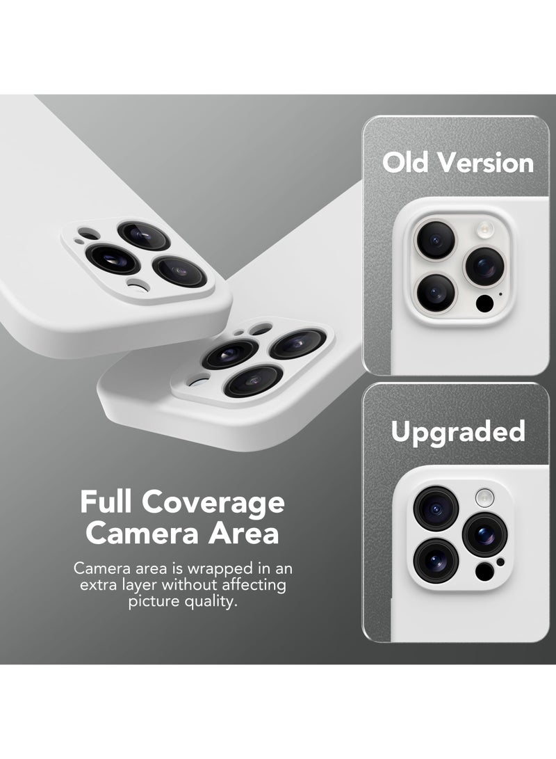 SUYDANBOX Magnetic for iPhone 15 Pro Case Compatible with MagSafe [Full Camera Protection][Screen Protector] Silicone Shockproof Protective Phone Case for iPhone 15 Pro 6.1" White - Image 5