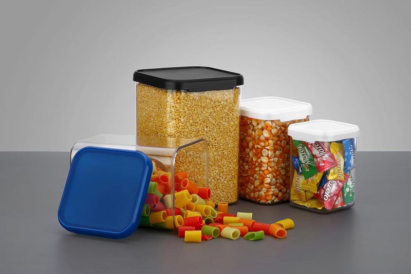 KWER Air Tight Containers For Kitchen Storage Set, BPA Container For Kitchen Storage Set, Kitchen Organizer And Kitchen Accessories Items & Storage (350ml+650ml+950ml+1400ml)(Set Of 16) - Image 3