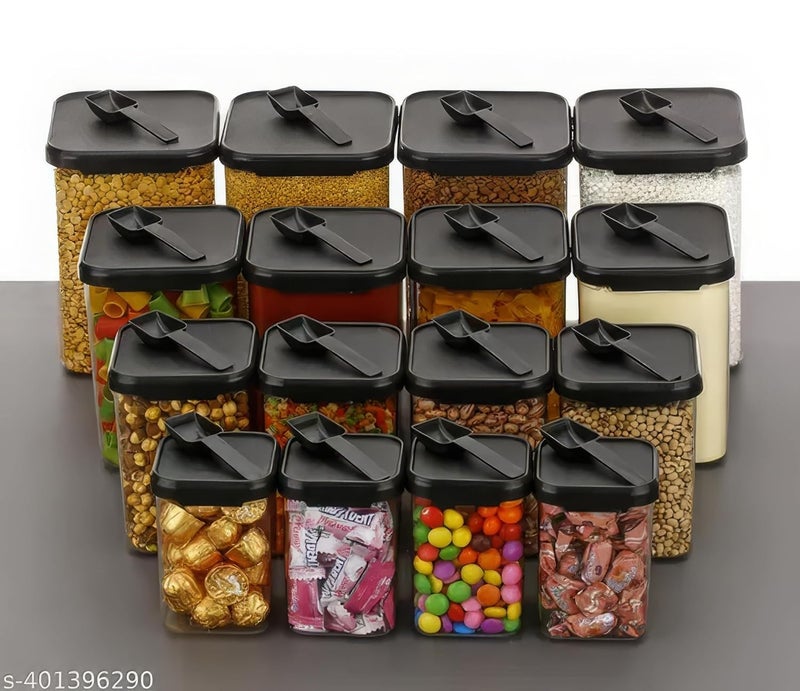 KWER Air Tight Containers For Kitchen Storage Set, BPA Container For Kitchen Storage Set, Kitchen Organizer And Kitchen Accessories Items & Storage (350ml+650ml+950ml+1400ml)(Set Of 16) - Image 4