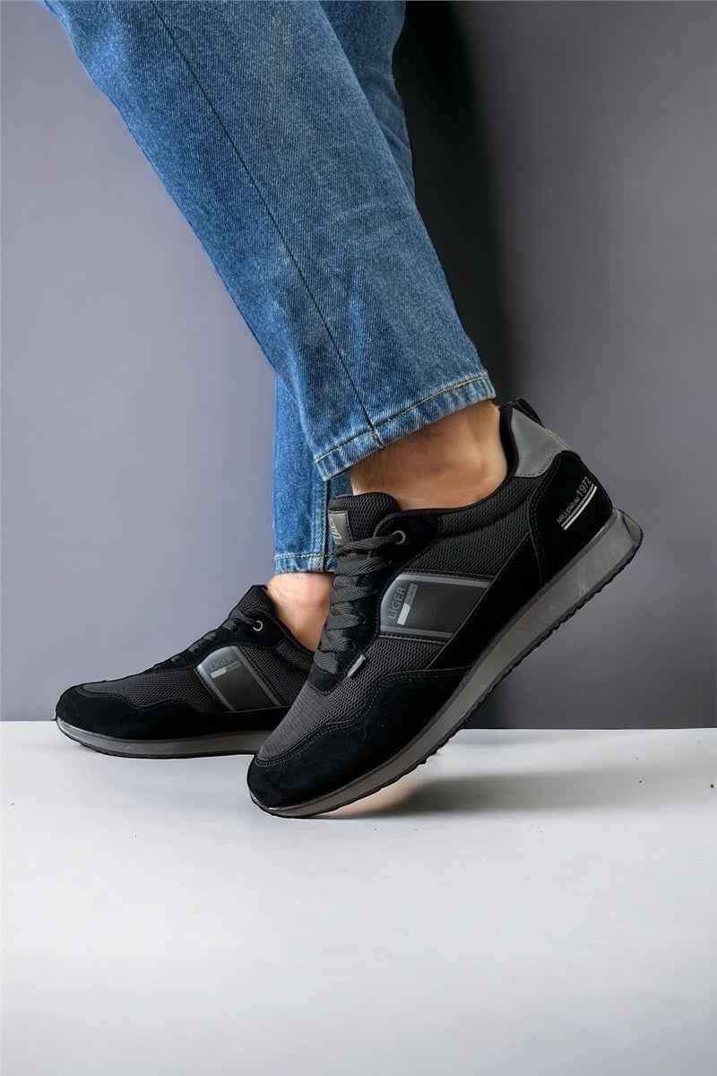 Liger Men's Casual Sneaker Sports Shoes Black - Smoke  - Image 2