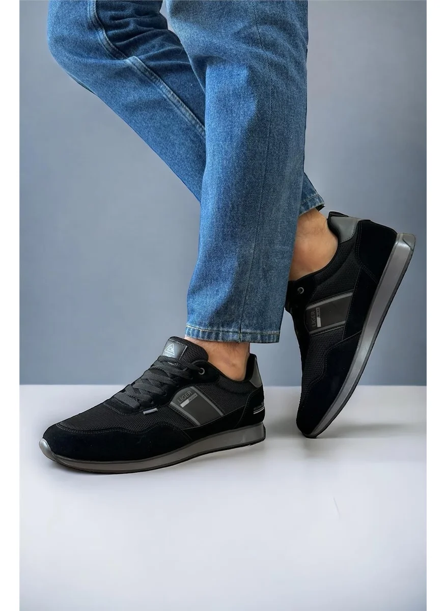 Liger Men's Casual Sneaker Sports Shoes Black - Smoke