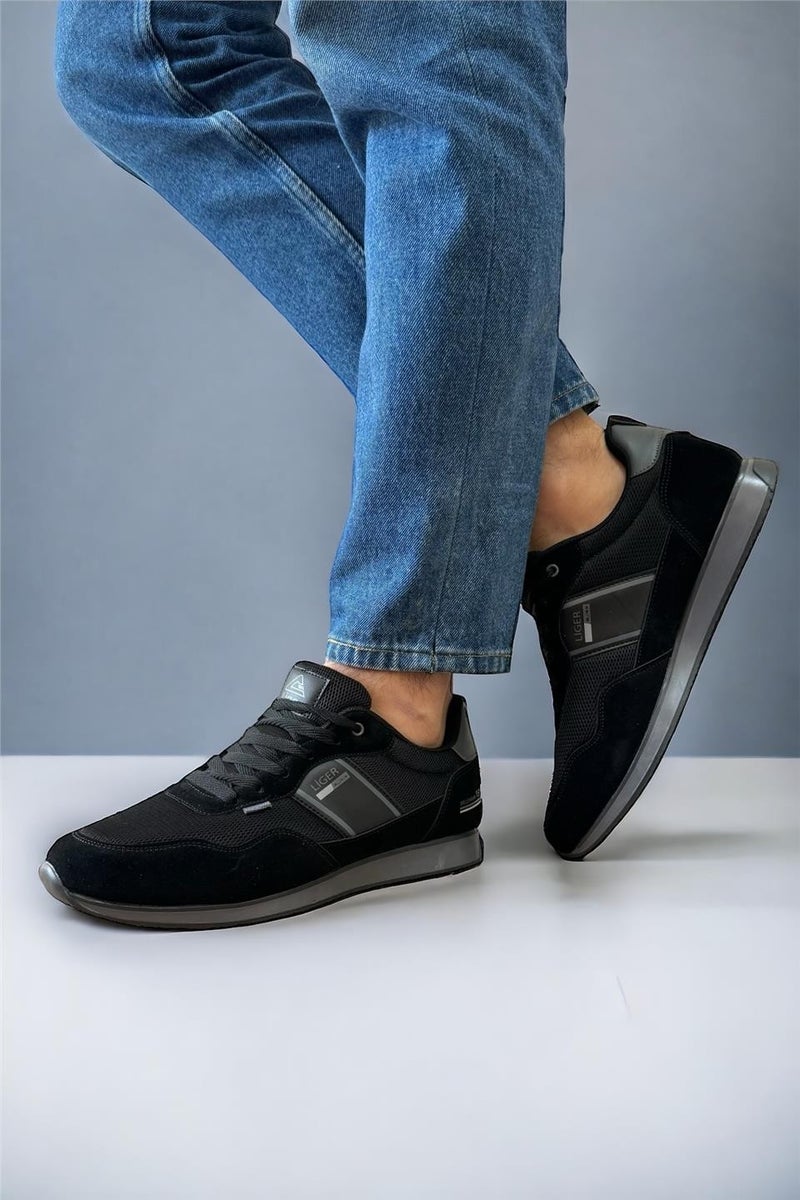 Liger Men's Casual Sneaker Sports Shoes Black - Smoke  - Image 1