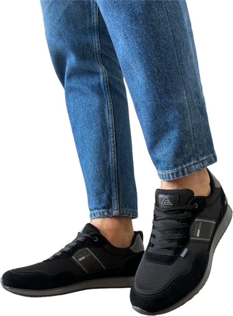 Liger Men's Casual Sneaker Sports Shoes Black - Smoke  - Image 3