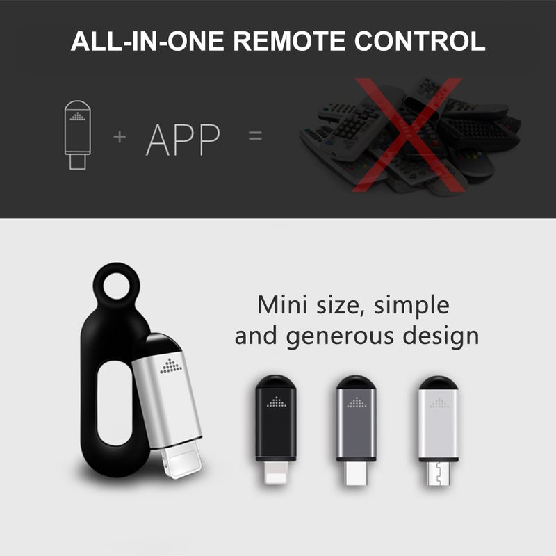 مُرسل إشارات إشعاعي USB C: نطاق إرسال يتراوح بين 8 و 15 مترًا، مُقابض ولعب - مُرسل إشعاعي متوافق على نطاق واسع لجهاز أندرويد لتحكم بالأجهزة المنزلية، متوافق مع أيفون 15 و 16 - Image 4