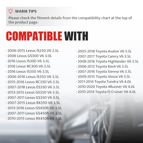 NPAUTO حزمة ملف الإشعال تناسب 3.5L V6 تويوتا كامري هايلاندر سيينا RAV4 أفالون 4Runner فينزا توندر، لكزس RX350 ES350 IS250 IS350 GS350 RX450h GS450h، 2007 2008 2009 2010 2011 2012 2013 2014 2015 2016 - Image 3