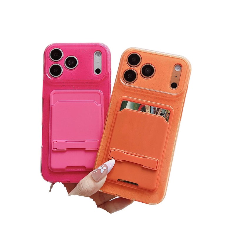 Protective Case | Card Holder | Shockproof Cover for Samsung Galaxy S24 Plus | Pink TPU - Image 2