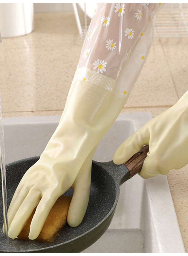A Pair of Heat Insulated Cleaning Gloves, Waterproof and Slip Resistant, for Kitchen Bathroom Home Gardening Painting Household Tools, One Size - Image 2
