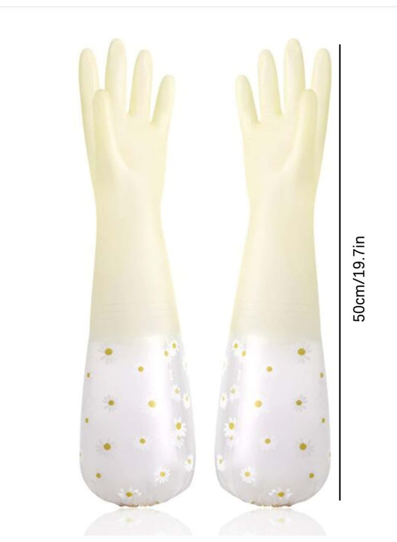 A Pair of Heat Insulated Cleaning Gloves, Waterproof and Slip Resistant, for Kitchen Bathroom Home Gardening Painting Household Tools, One Size - Image 3