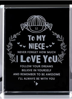 RARELY Niece gifts from auntie Crystal Keepsake Paperweight Niece I Love You Crystal Keepsake for Birthday from Aunt  - Image 1