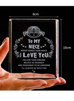 RARELY Niece gifts from auntie Crystal Keepsake Paperweight Niece I Love You Crystal Keepsake for Birthday from Aunt  - Image 3