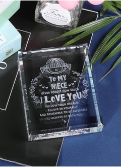 RARELY Niece gifts from auntie Crystal Keepsake Paperweight Niece I Love You Crystal Keepsake for Birthday from Aunt  - Image 4