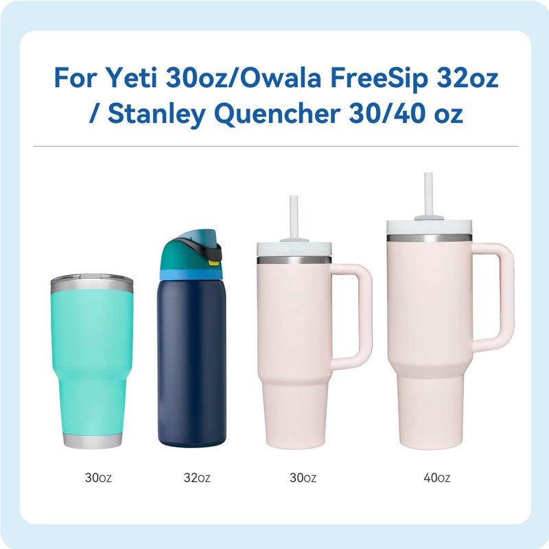 Prurex Silicone Bottom for Stanley Cup Protectors for Stanley Quencher 30/40 oz,Owala FreeSip 32/40 oz and Yeti Rambler 30 oz,6 Pack Anti-Slip Rubber Pad for Tumbler & Water Bottle - Image 3
