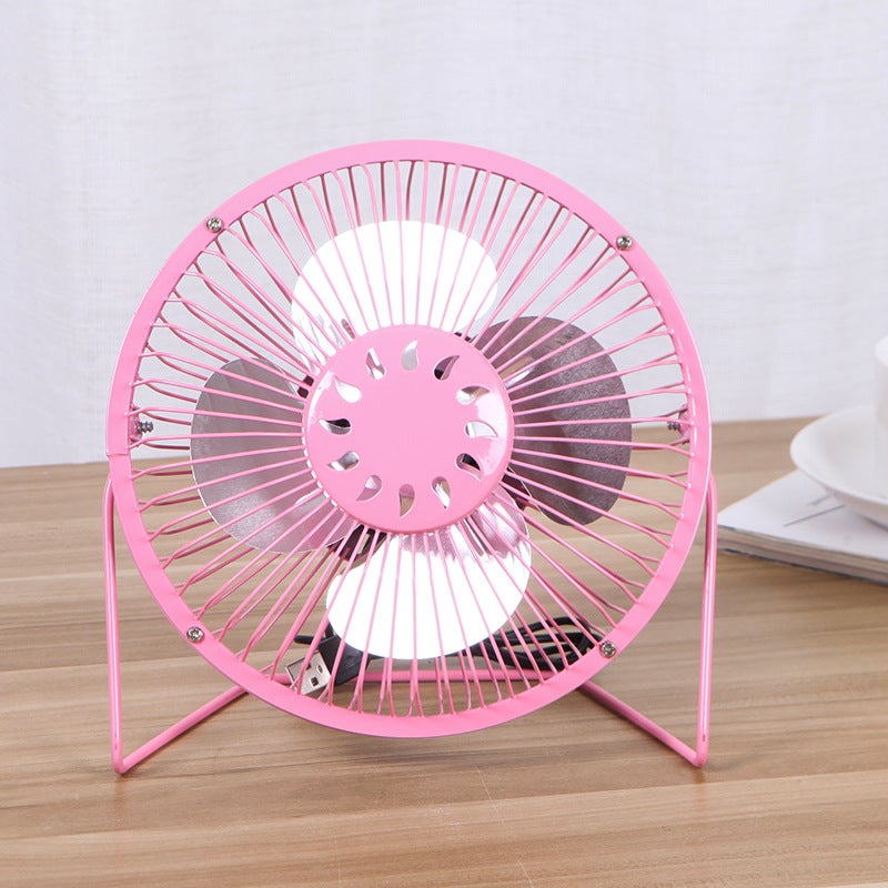Mini Silent Usb Fan Household 360-Degree Rotatable Iron Small Fan Office Computer Desktop Electric Fan - Image 2