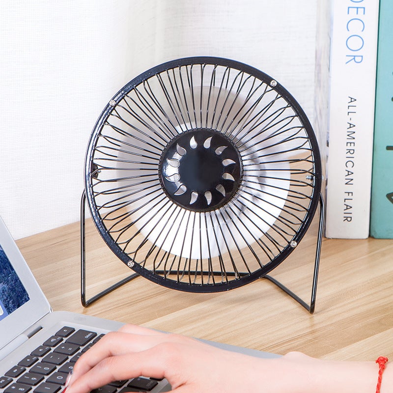 Mini Silent Usb Fan Household 360-Degree Rotatable Iron Small Fan Office Computer Desktop Electric Fan - Image 4