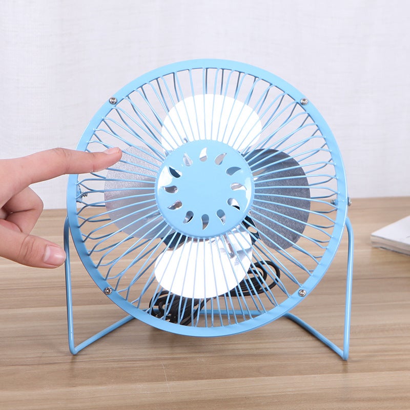 Mini Silent Usb Fan Household 360-Degree Rotatable Iron Small Fan Office Computer Desktop Electric Fan - Image 3