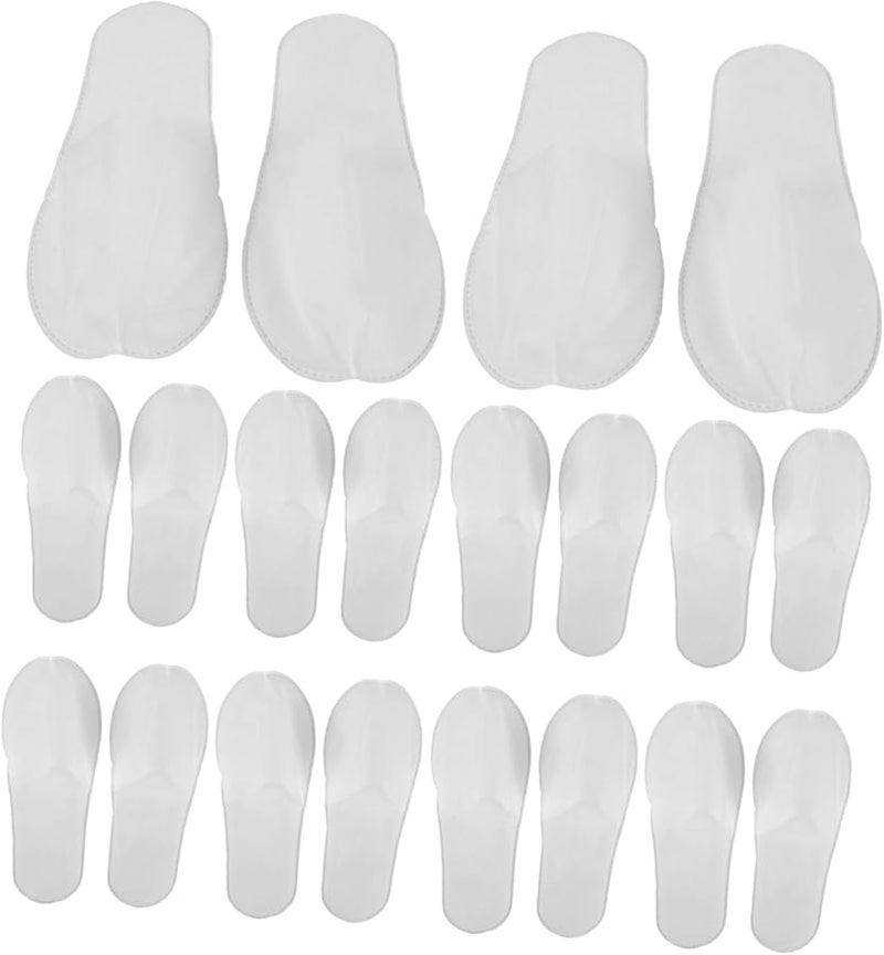 Cabilock Disposable Hotel Slippers 10 Pairs Thick Non-Slip Closed Toe for Men Women Home Salon - Image 1