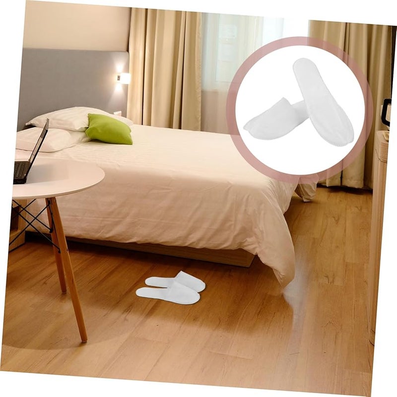 Cabilock Disposable Hotel Slippers 10 Pairs Thick Non-Slip Closed Toe for Men Women Home Salon - Image 5