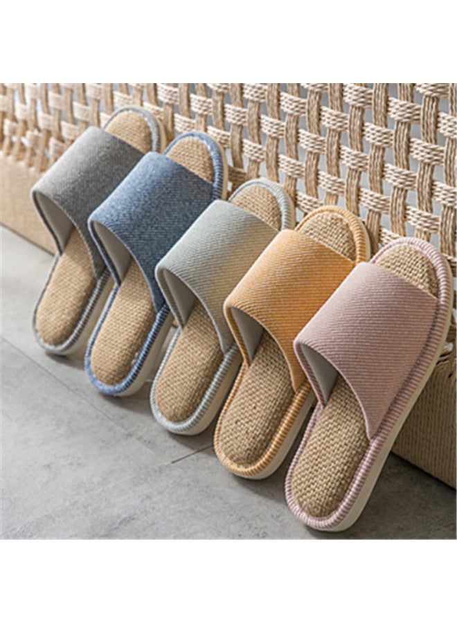 CARTELO Cartelo Linen Cotton Slippers Men And Women Winter Warm Home Low Noise Anti-odor Slippers Xh103 Grey Size 41-42  - Image 2