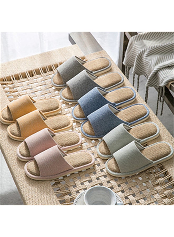 CARTELO Cartelo Linen Cotton Slippers Men And Women Winter Warm Home Low Noise Anti-odor Slippers Xh103 Grey Size 41-42  - Image 3