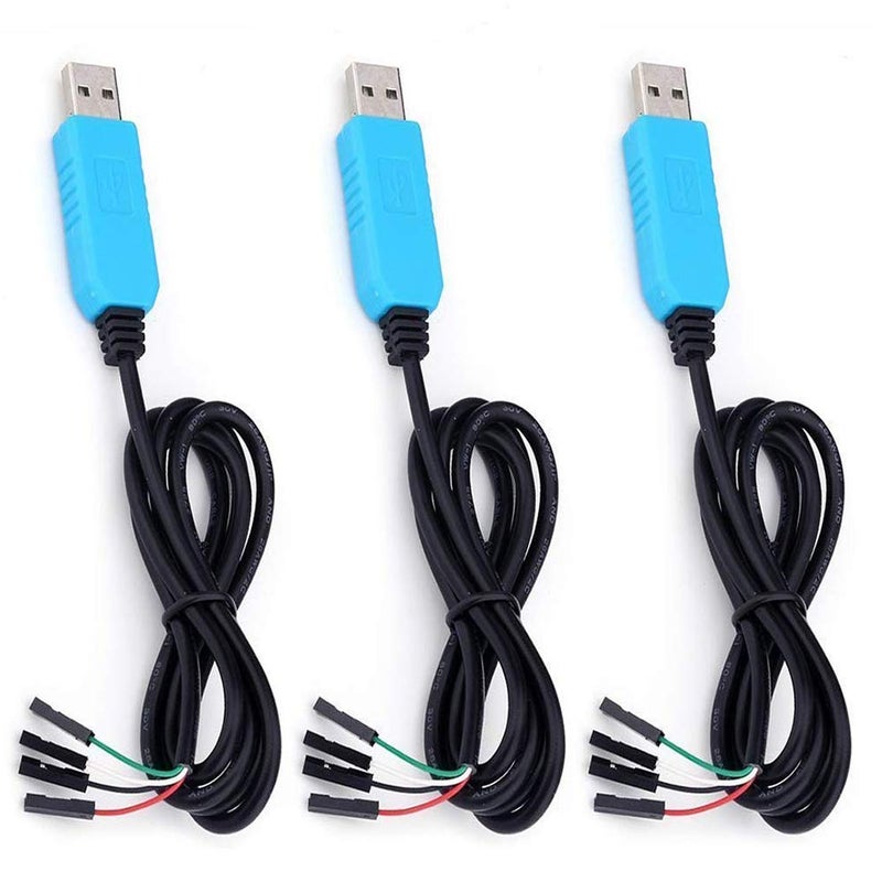 EVISWIY PL2303TA USB to TTL Serial Cable Debug Console Cable for Raspberry Pi 3 Pack - Image 1