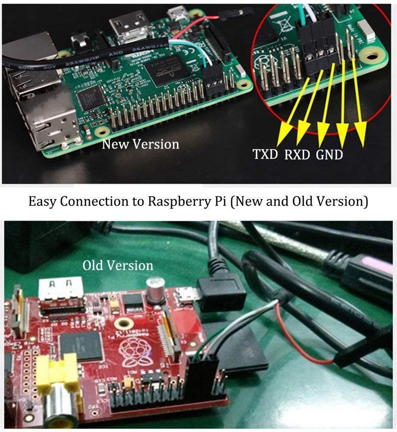 EVISWIY PL2303TA USB to TTL Serial Cable Debug Console Cable for Raspberry Pi 3 Pack - Image 5