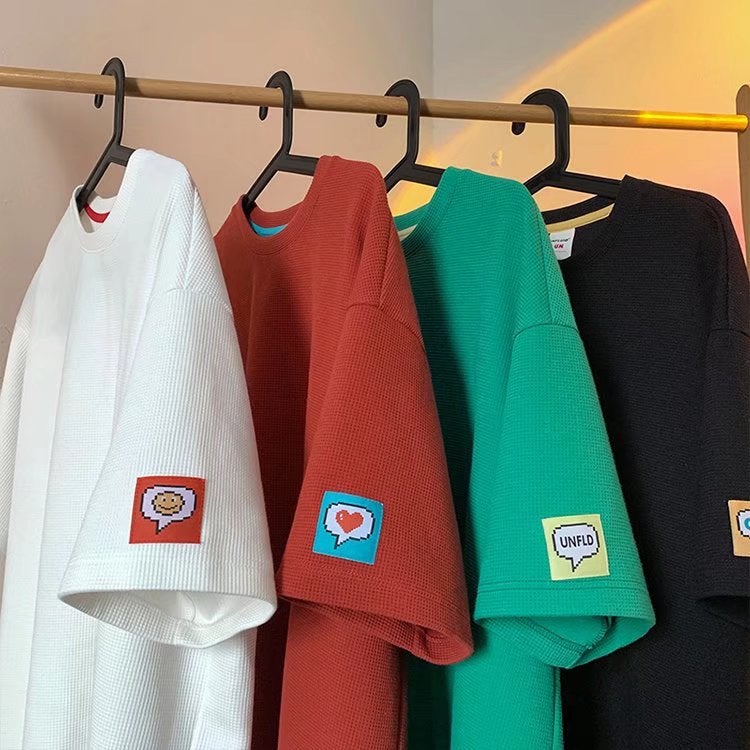 Heavy ~~~ Short-Sleeved Men'S Summer Loose Crewneck T-Shirt Trendy Label Simple Fashion Half-Sleeved Couple'S T-Shirt - Image 5