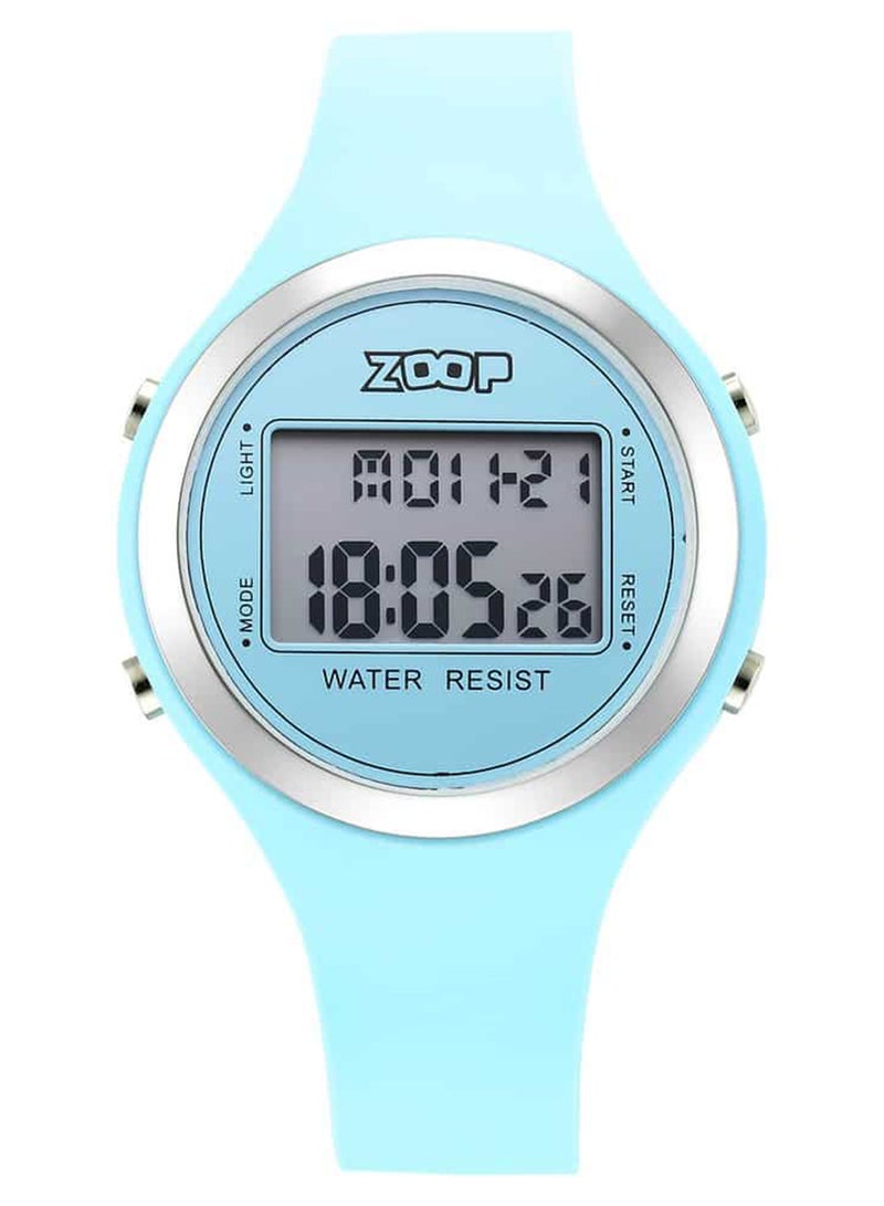 Zoop Unisex Digital Round Shape Silicone Wrist Watch 26024PP03 - 40 Mm - Image 2
