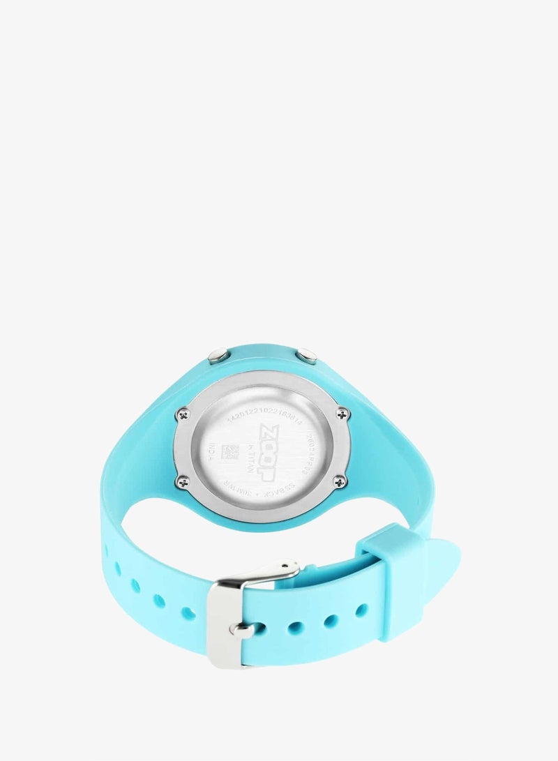 Zoop Unisex Digital Round Shape Silicone Wrist Watch 26024PP03 - 40 Mm - Image 5