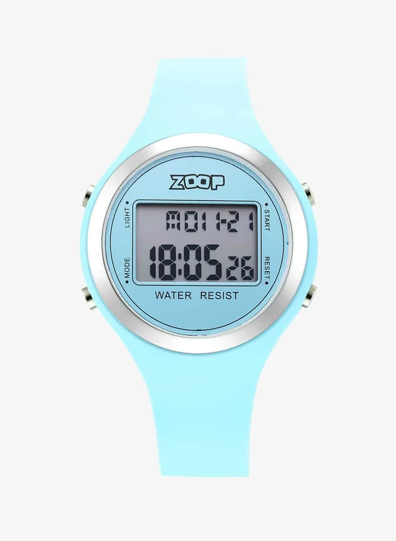 Zoop Unisex Digital Round Shape Silicone Wrist Watch 26024PP03 - 40 Mm