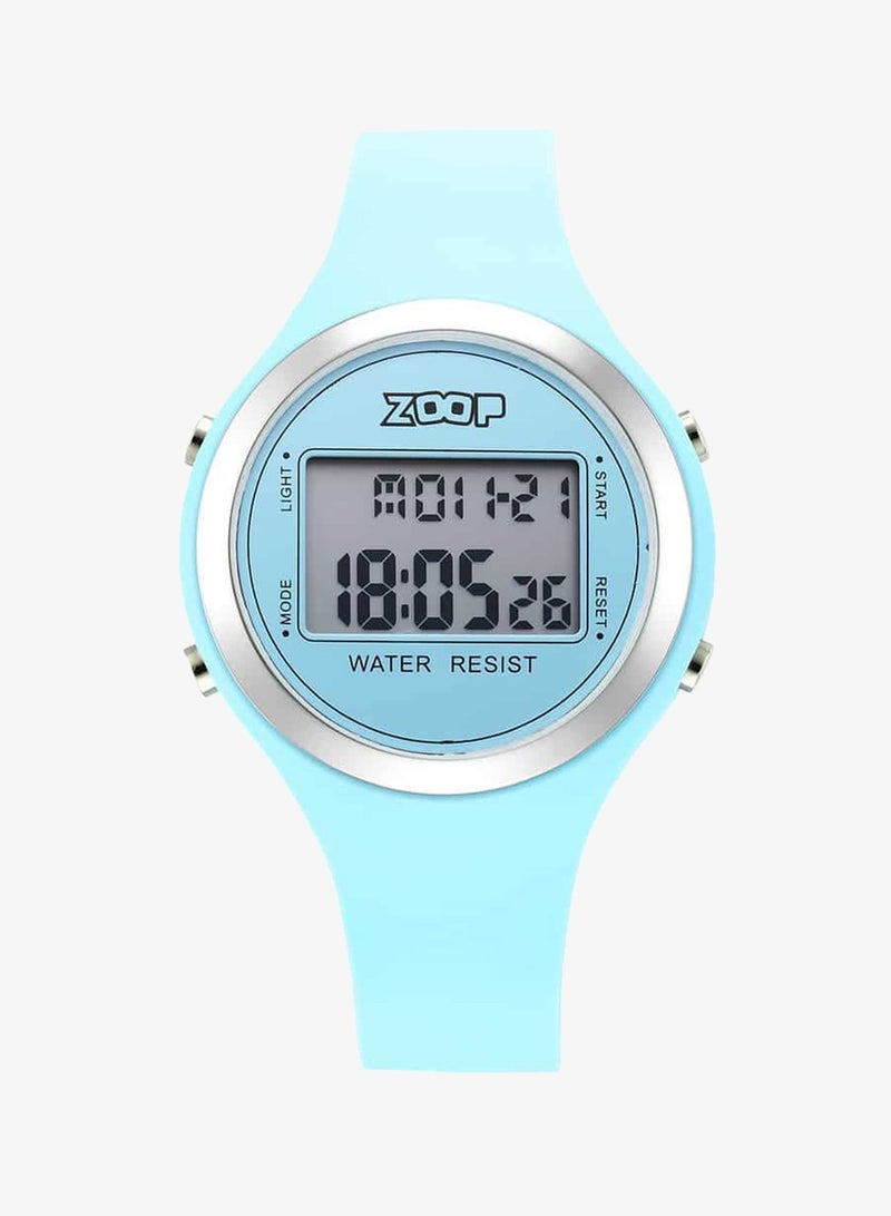 Zoop Unisex Digital Round Shape Silicone Wrist Watch 26024PP03 - 40 Mm - Image 2
