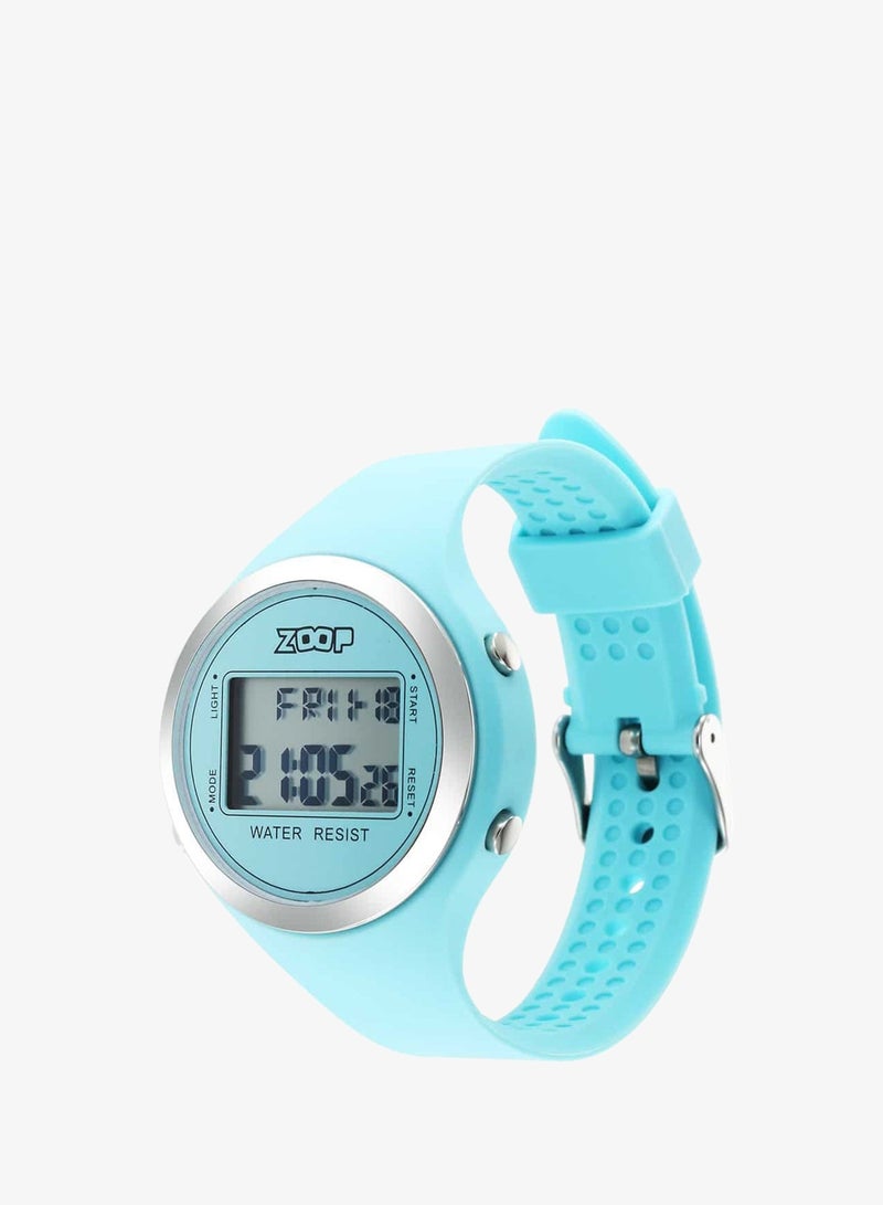 Zoop Unisex Digital Round Shape Silicone Wrist Watch 26024PP03 - 40 Mm - Image 3