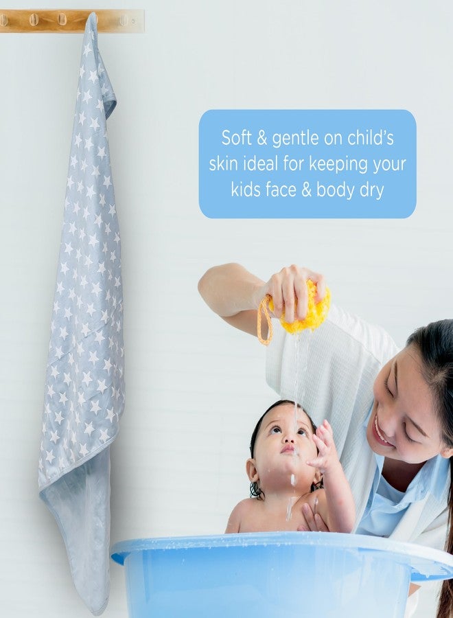 Nuluv Printed Baby Towel for Boys,Quick Dry,Super Absorbent Soft Bath Towel | Pack of 1 | Blue -TCNLTOWEL03-O - Image 3