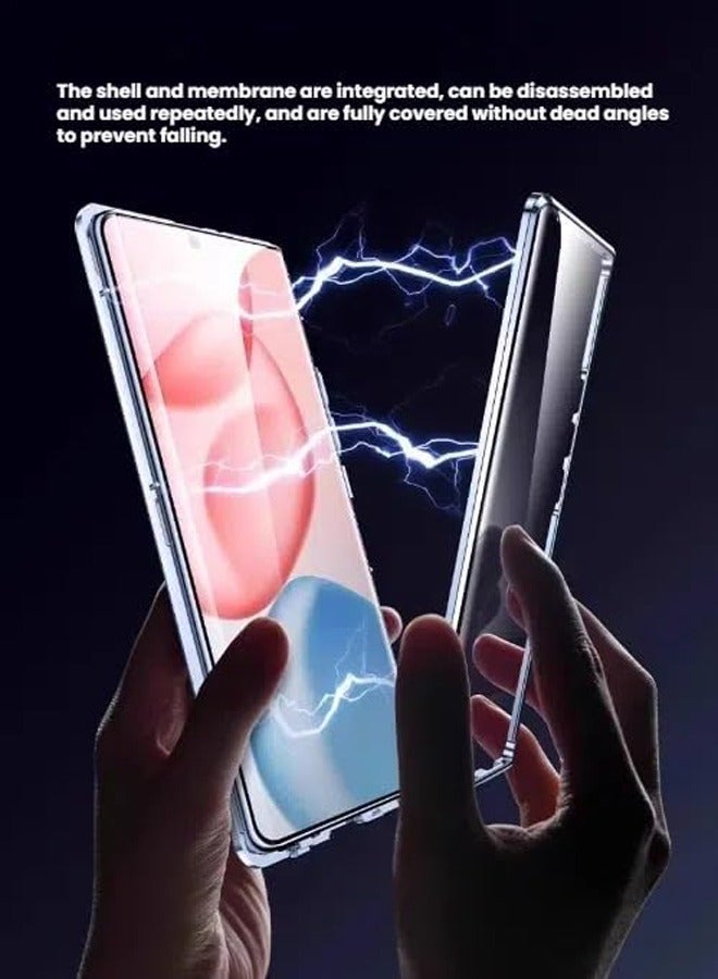General Double Sided Glass Case Compatible with Honor 400 Pro 5G Anti Privacy Metal Magnetic Lens Ultra Thin Protector Phone Cover For Honor 400 Pro  - Image 2