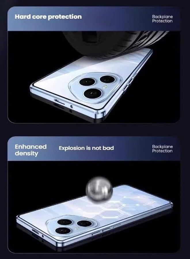 General Double Sided Glass Case Compatible with Honor 400 Pro 5G Anti Privacy Metal Magnetic Lens Ultra Thin Protector Phone Cover For Honor 400 Pro  - Image 3
