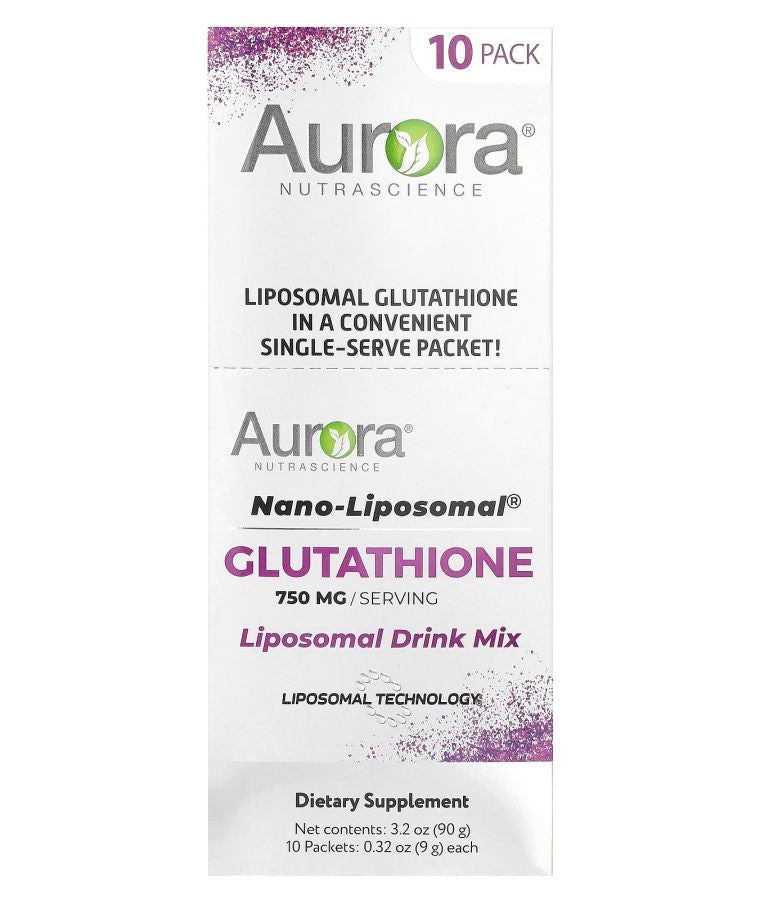 Aurora Nutrascience Nano-Liposomal® Glutathione Liposomal Drink Mix 10 Packets 0.32 oz (9 g) Each