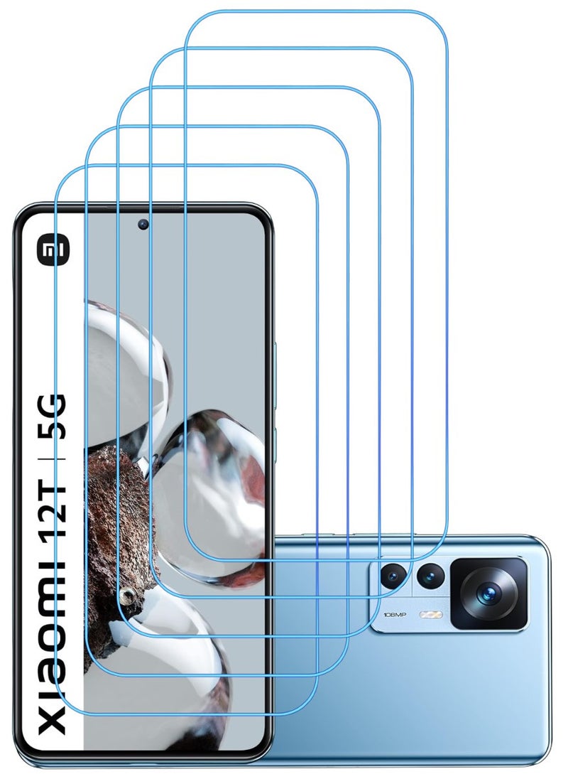 ACLIX 5 Pieces Antistatic ESD Dustproof Premium Quality High Definition Clear Tempered Glass Screen Protector Designed For Xiaomi 12T - Image 1