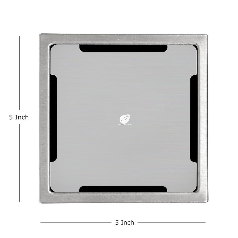 Shapure Stainless Steel Grade 304 Bathroom Drain ChannelGrating Cover Floor AntiCockroach Jali in Matt Finish Kitchen Square Jali - Image 2