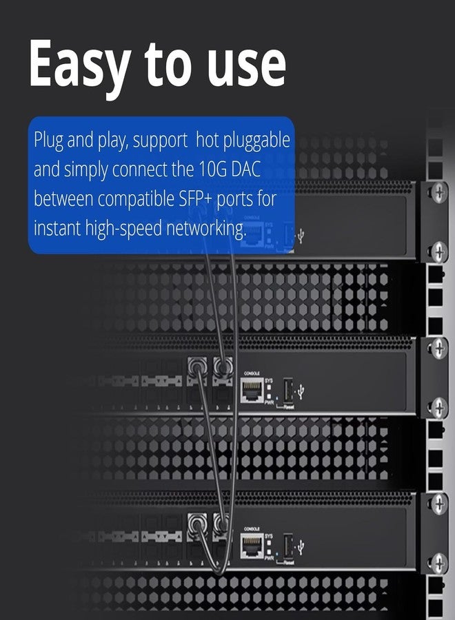 ipolex 10Gb/s SFP+ Cable 0.5-Meter Passive Direct Attach Copper Twinax Cable (DAC) for Cisco SFP-H10GB-CU0.5M, Ubiquiti, D-Link, Supermicro, Netgear, Mikrotik, ZTE - Image 2