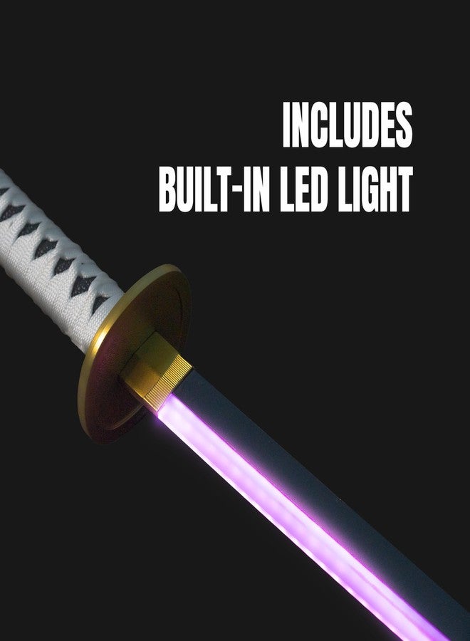 Offo سيف كاتانا نيون LED من أنمي ون بيس زورو وادو إيتشيمونجي - سيف أنمي مضيء بالحجم الطبيعي بطول 100 سم، مناسب للكوسبلاي والعرض والتدريب | هدية أنيقة للمعجبين والأطفال والمراهقين وهواة الجمع. - Image 2