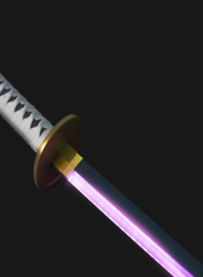 Offo سيف كاتانا نيون LED من أنمي ون بيس زورو وادو إيتشيمونجي - سيف أنمي مضيء بالحجم الطبيعي بطول 100 سم، مناسب للكوسبلاي والعرض والتدريب | هدية أنيقة للمعجبين والأطفال والمراهقين وهواة الجمع. - Image 4