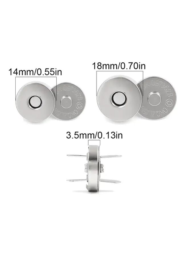 50 Sets 18mm Light Golden Magnetic Buckles For Clothing Bags Wallets Leather Crafts - Image 2