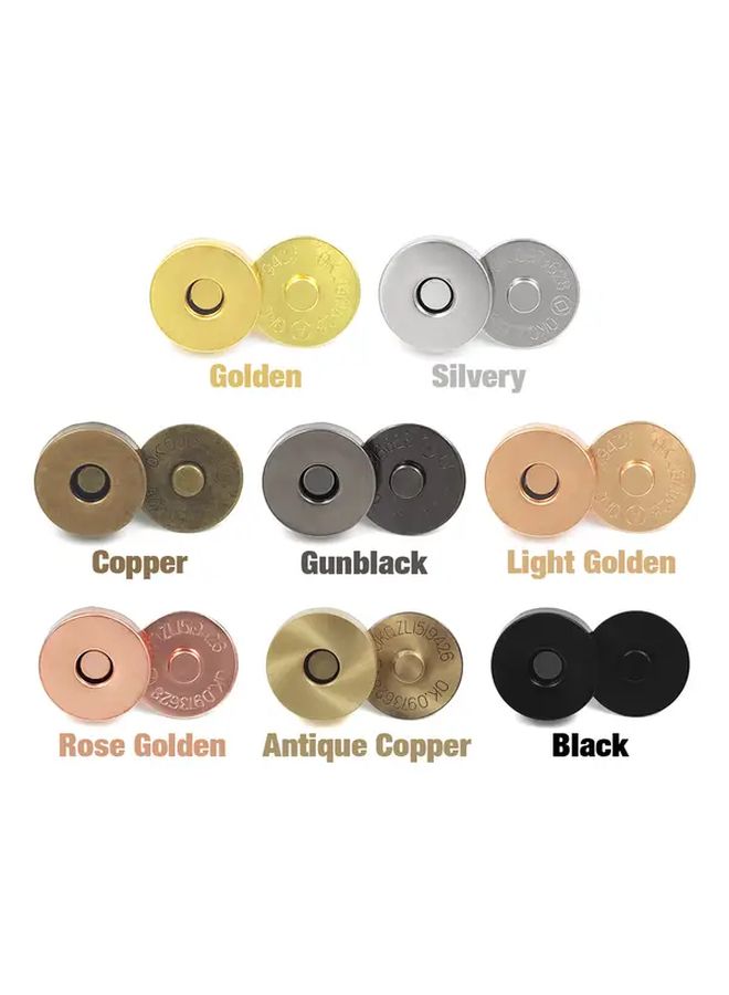 50 Sets 18mm Light Golden Magnetic Buckles For Clothing Bags Wallets Leather Crafts - Image 3