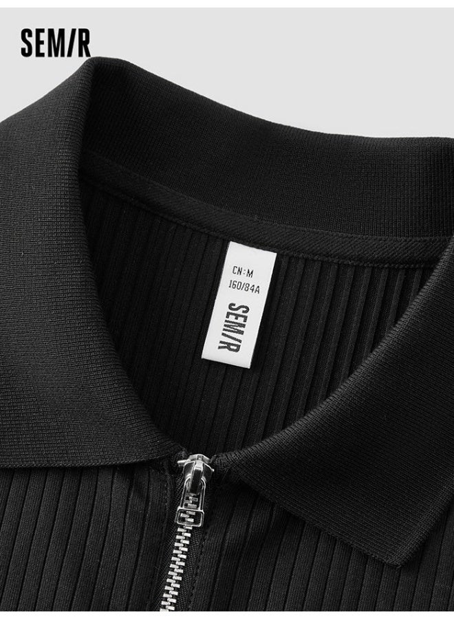 SEMIR Women's Polo T-Shirt With Front Zipper - Image 3