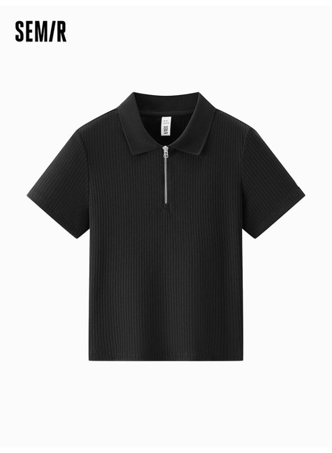 SEMIR Women's Polo T-Shirt With Front Zipper - Image 1