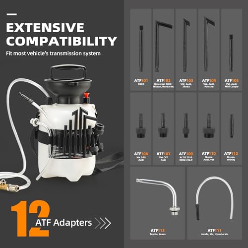 FOUR UNCLES Transmission Fluid Pump - Manual Fluid Transfer Pump with ATF Adapters for Automotive Use, Transmission Fluid Transfer Pump kit - Image 2
